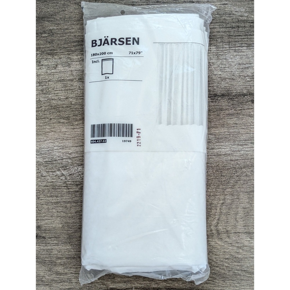 White BJARSEN‎ IKEA Modern Design Bathroom Shower Curtain Peva 71x79" 180X200cm